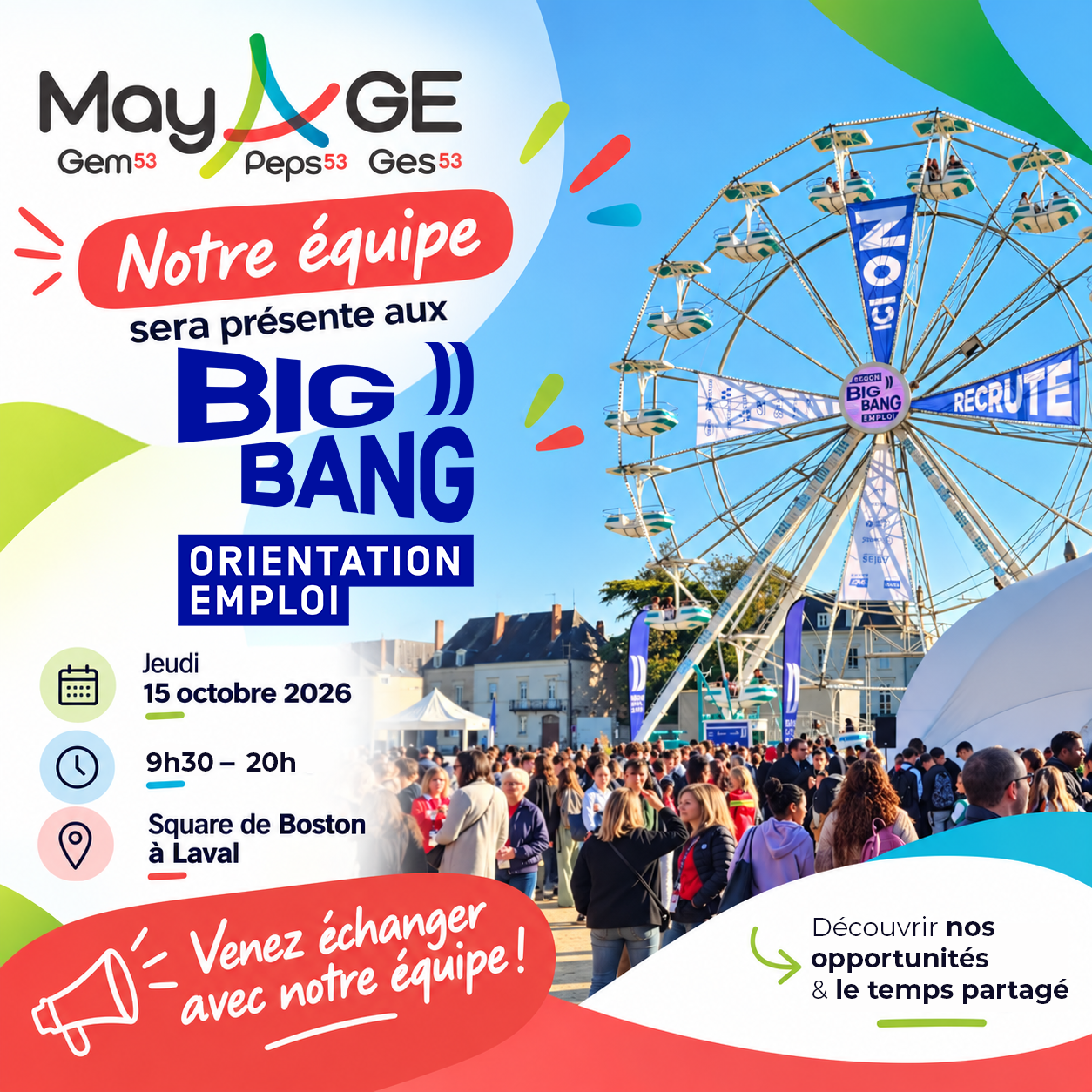 Mayage présent au Big Bang de l’Emploi 2026 à Laval !